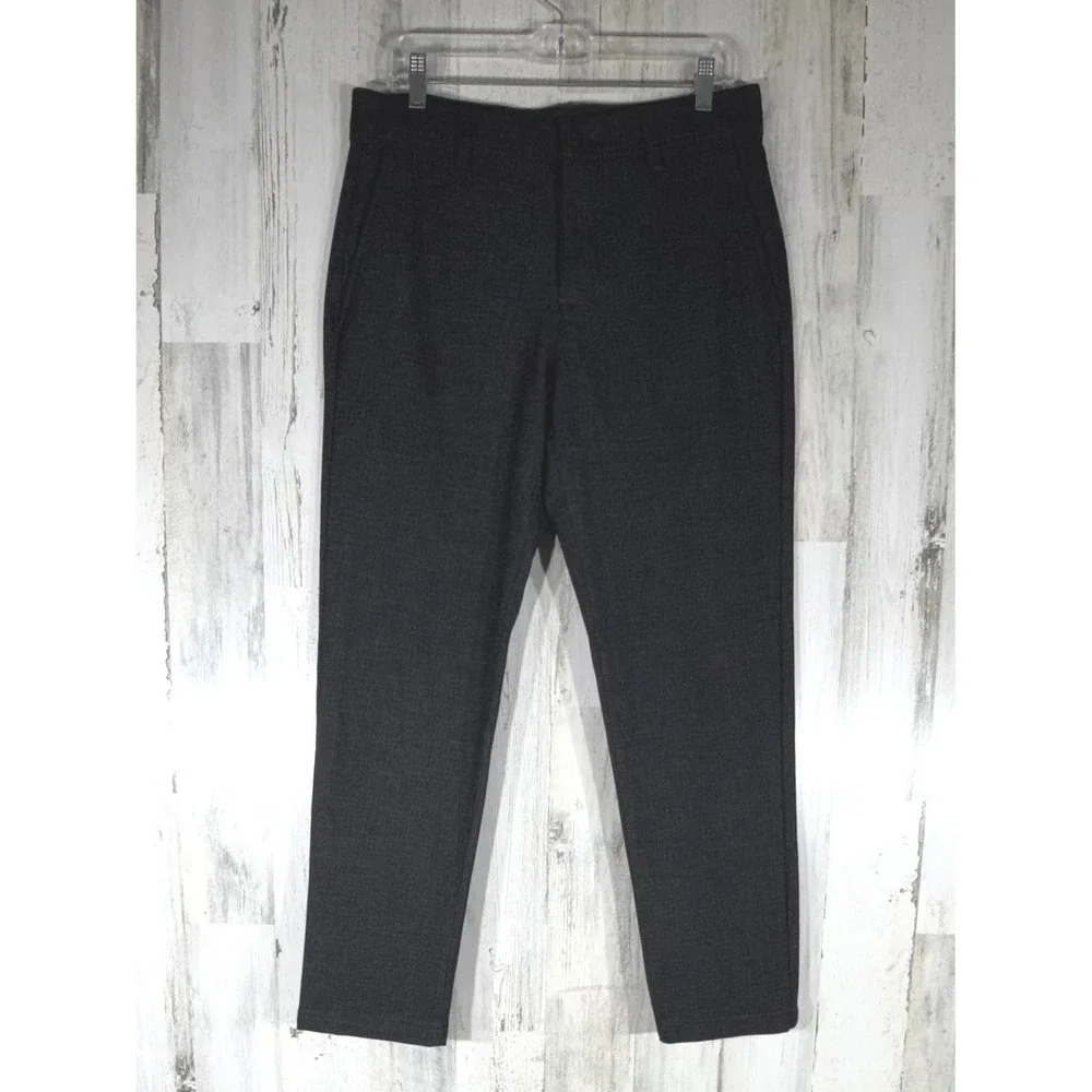 Zara Textured Dress Slacks Pants‎ Size 31 (32x28.5) Charcoal Gray Slim Tapered